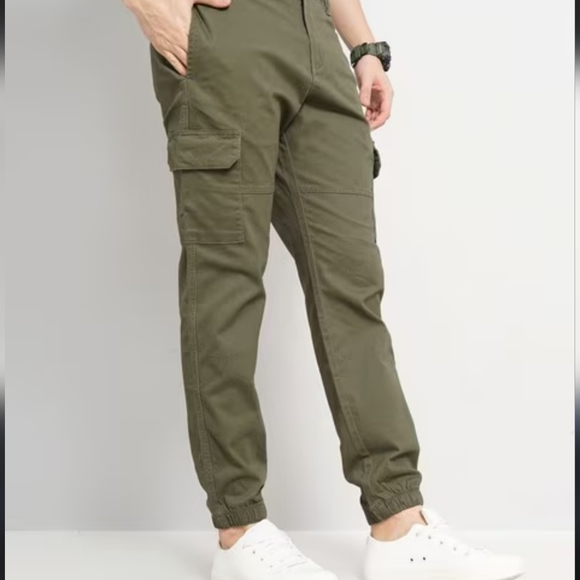 5 FOR $25 Men's Olive Cargo Pants - Picture 2 of 5